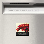 Red Passion Flower Wedding Favor Magnet (Insitu (Vaatwasser))