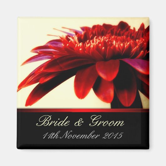 Red Passion Flower Wedding Favor Magnet (Voorkant)