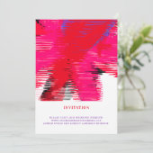 RED Passion Invitations Linear Kaart (Staand voorkant)