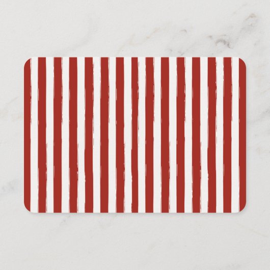 Red Pasta Thats Amore Italian Bridal Registry Informatiekaartje (Achterkant)