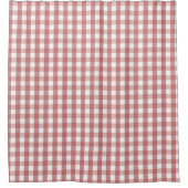 Red Pastel Gingham Pattern Modern Farmhouse Douchegordijn (Voorkant)