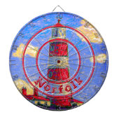 Red Pastel Lighthouse in Norfolk, Verenigd Koninkr Dartbord (Voorkant)