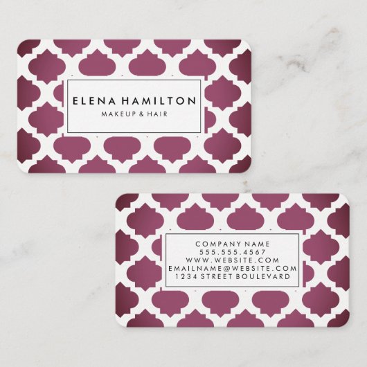 Red  Patroon Visitekaartje (Voorkant / Achterkant)