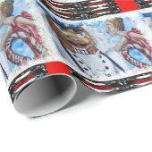 Red Pattered Nutkraker Kiss Cadeaupapier (Rol Hoek)