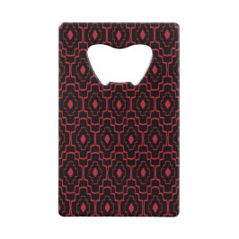 Red Pattern-creditcard Fles Open Creditkaart Flessenopener