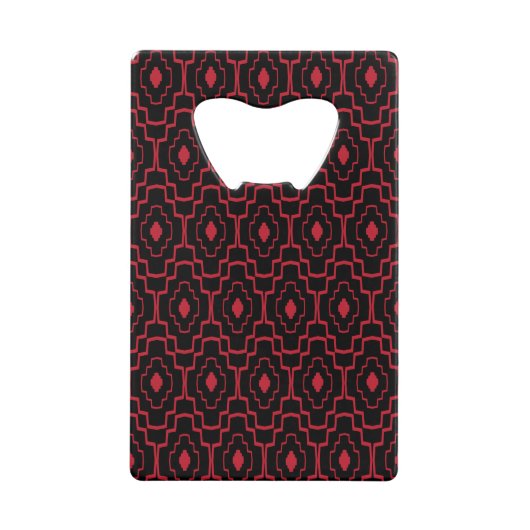 Red Pattern-creditcard Fles Open Creditkaart Flessenopener (Voorkant)