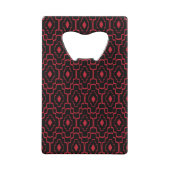 Red Pattern-creditcard Fles Open Creditkaart Flessenopener (Achterkant)