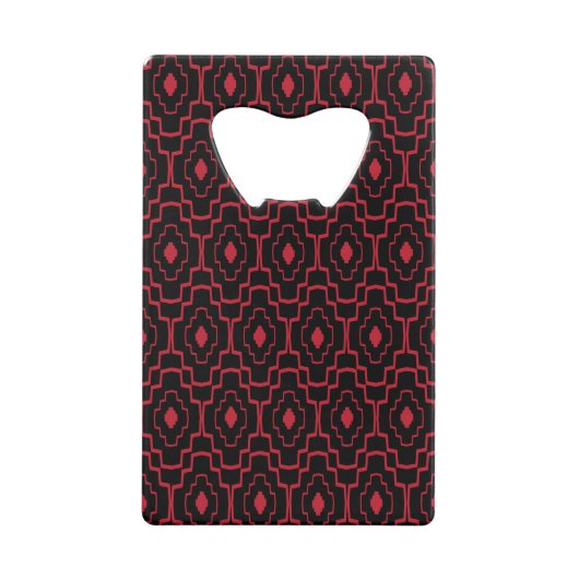 Red Pattern-creditcard Fles Open Creditkaart Flessenopener (Achterkant)