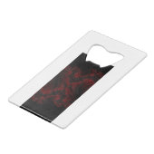 Red Pattern Creditkaart Flessenopener (Voorkant Gekanteld)