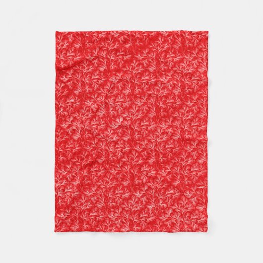Red Pattern Fleece Blanket (Voorkant)