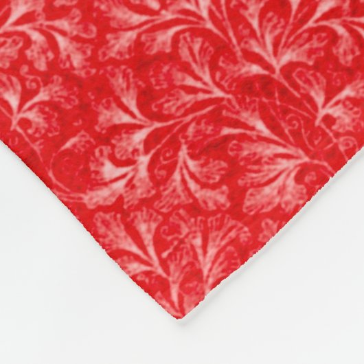 Red  Pattern Fleece Blanket Deken (Hoek)