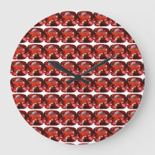 Red Pattern Grote Klok