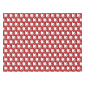 Red Pattern Hot Chocolade kerst Tafelkleed (Voorkant (Horizontaal))