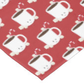 Red Pattern Hot Chocolade kerst Tafelkleed (Gekanteld)