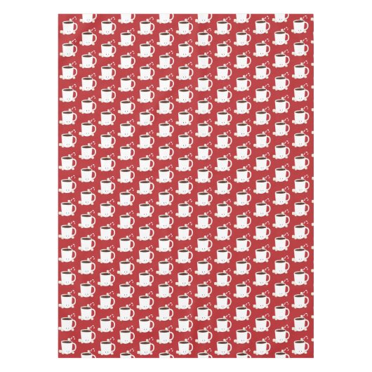 Red Pattern Hot Chocolade kerst Tafelkleed (Voorkant)