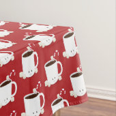 Red Pattern Hot Chocolade kerst Tafelkleed (Voorbeeld)