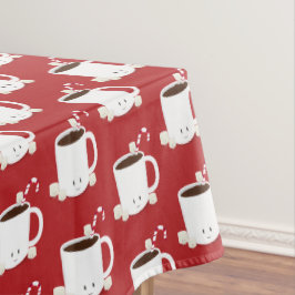 Red Pattern Hot Chocolade kerst Tafelkleed