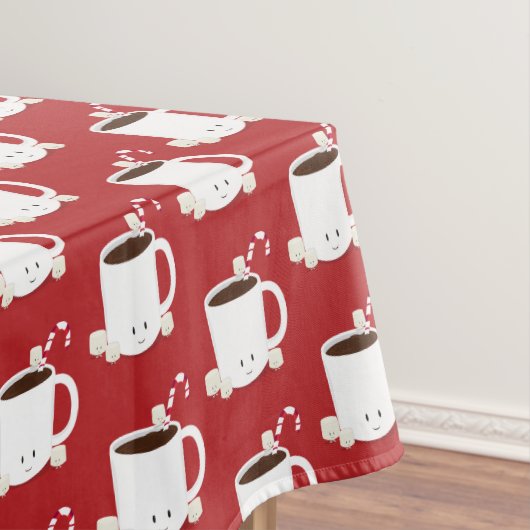 Red Pattern Hot Chocolade kerst Tafelkleed (Voorbeeld)