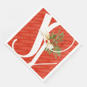 Red Pattern kerst Joy Servet (Hoek)