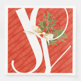 Red Pattern kerst Joy Servet
