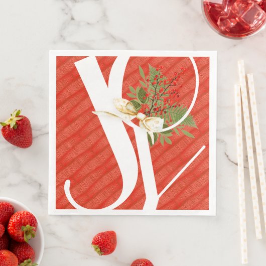 Red Pattern kerst Joy Servet (Insitu)