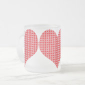  Red Pattern Love Hearts Mok (Voorkant links)