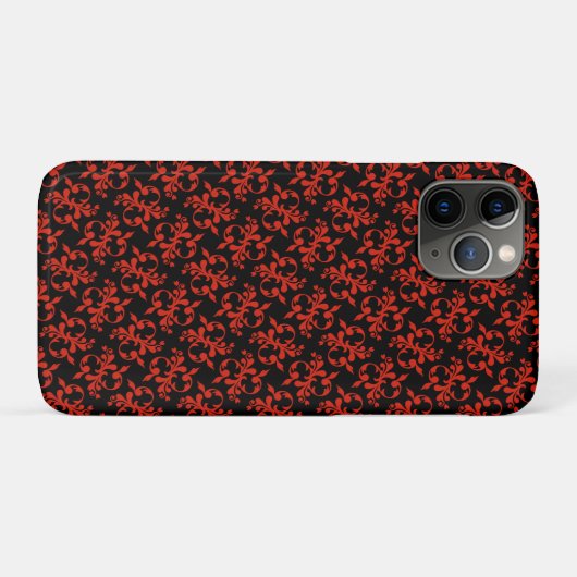 Red Pattern phone case – Stylish & Protection (Achterkant (horizontaal))