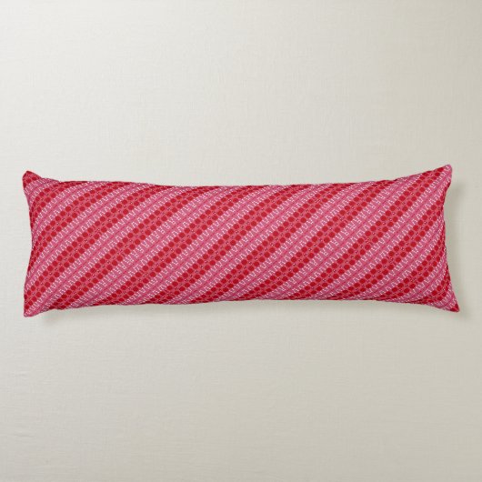 Red Pattern Pillow Lichaamskussen (Achterkant)