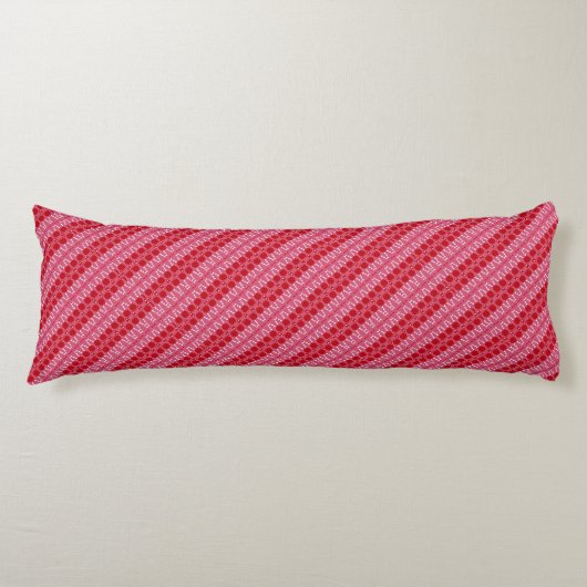 Red Pattern Pillow Lichaamskussen (Voorkant)