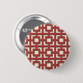 Red Pattern Ronde Button 5,7 Cm (Voorkant /achterkant)
