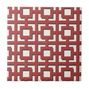 Red Pattern Tegeltje