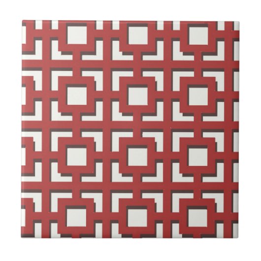 Red Pattern Tegeltje (Voorkant)