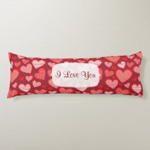 Red Patterned Ik hou van je Harten