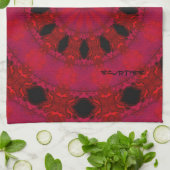 Red Patterned Kitchen Towel Theedoek (Gevouwen)