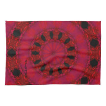 Red Patterned Kitchen Towel