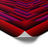 Red Patterned Psychedelic Poster (Hoek)