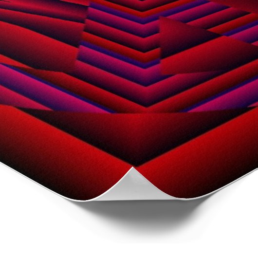 Red Patterned Psychedelic Poster (Hoek)