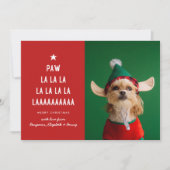 Red Paw La Pet Kerstmis Feestdagenkaart (Voorkant)