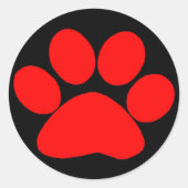 Red Paw Print Stickers (Voorkant)