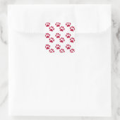 Red Paw Print vakantie envelop zegel (Tas)