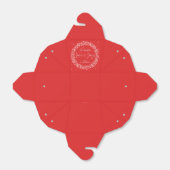 Red Peace Love+Joy-kerstlampjes Bedankdoosjes (Uitgevouwen)