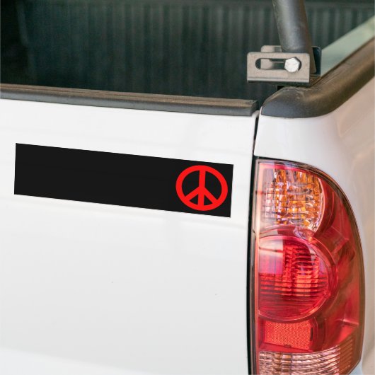 Red Peace Sign Bumpersticker (Op Truck)