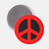 Red Peace Sign Magneet (Voorkant / Achterkant)