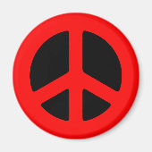 Red Peace Sign Magneet (Voorkant)