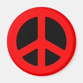 Red Peace Sign Magneet