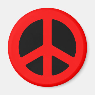 Red Peace Sign Magneet