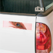 Red Peacock Feather Bumpersticker (Op Truck)