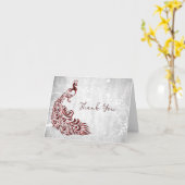 Red Peacock - Hartelijk dank Kaart (Gele Bloem)