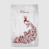 Red Peacock Persoonlijke Golfhanddoek (Voorkant)