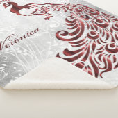 Red Peacock persoonlijke Sherpa Blanket Deken (3/4)